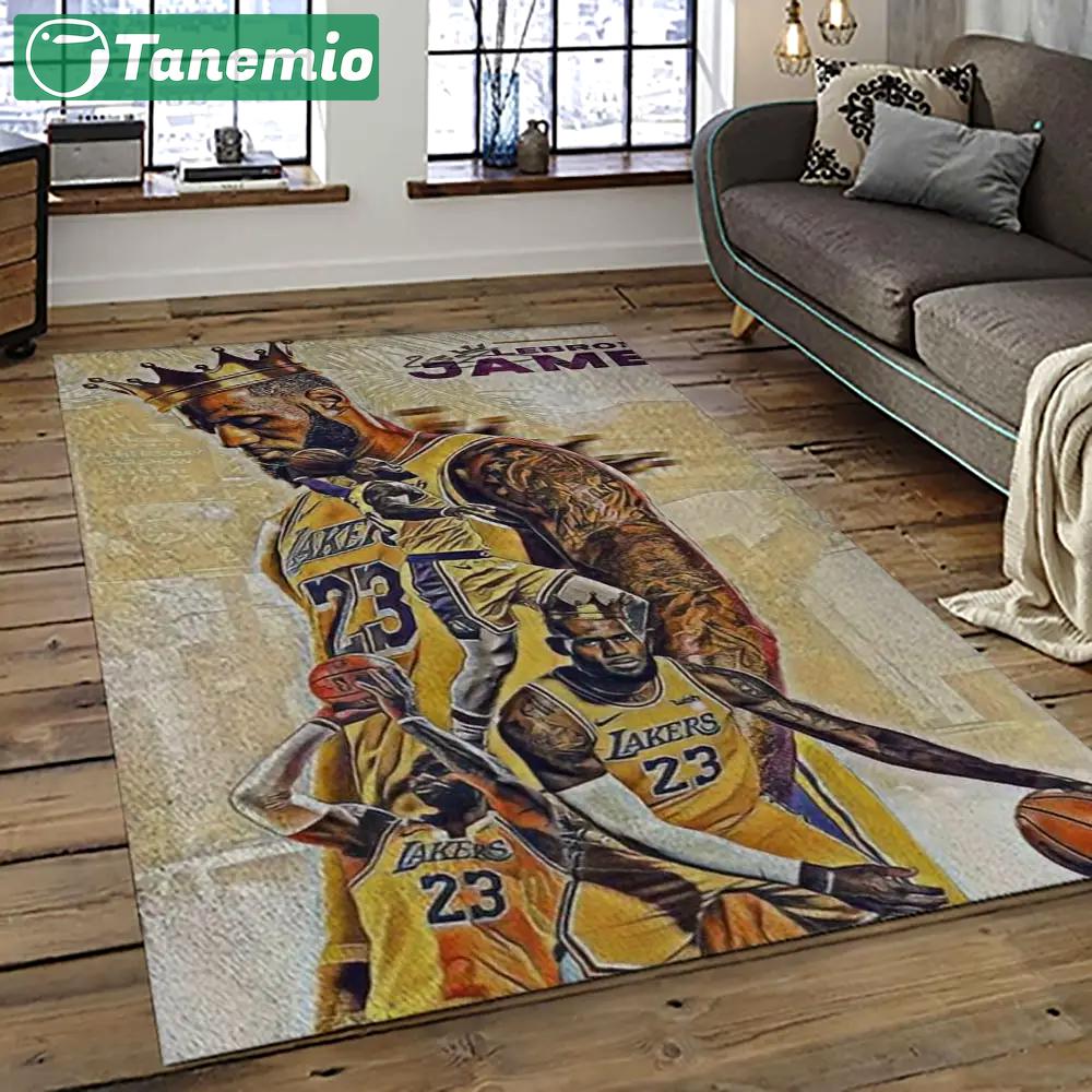 Nba los angeles lakers basketball team logo sport carpet area rug home decor best gift for friends lasl49 Rectangle Rug