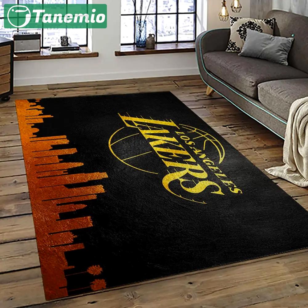 Nba los angeles lakers basketball team logo sport carpet area rug home decor best gift for friends lasl5 Rectangle Rug