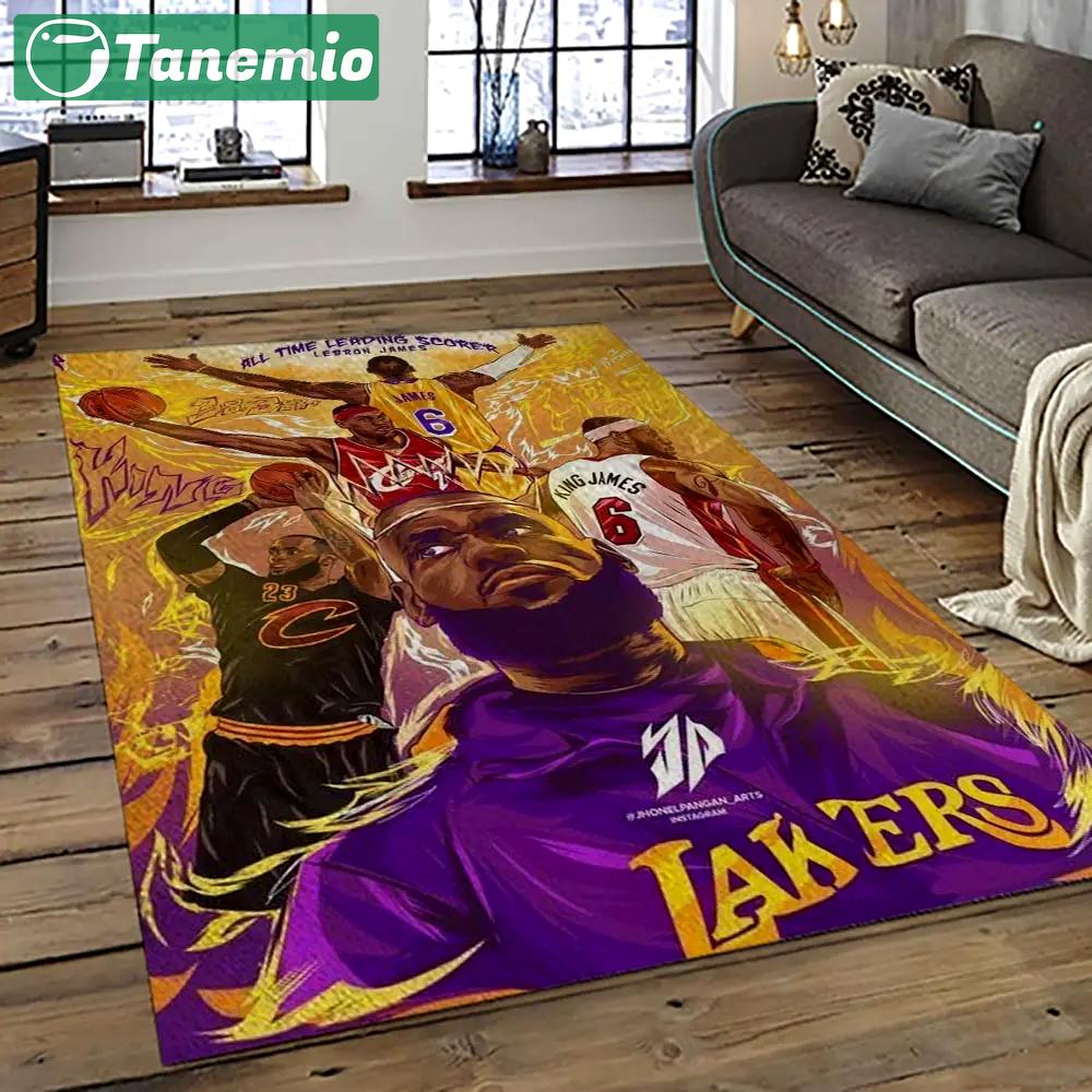 Nba los angeles lakers basketball team logo sport carpet area rug home decor best gift for friends lasl55 Rectangle Rug