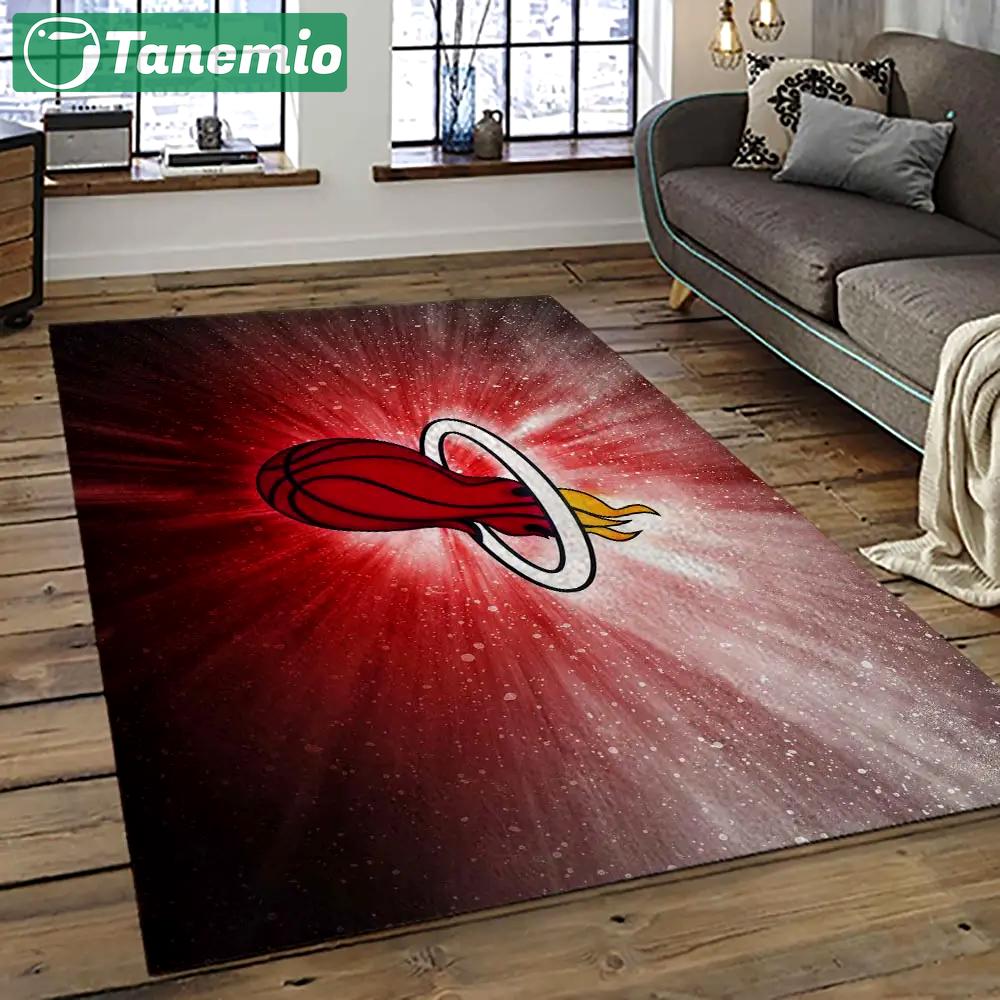 Nba miami heat basketball team logo sport carpet area rug home decor best gift for friends mh70 Rectangle Rug