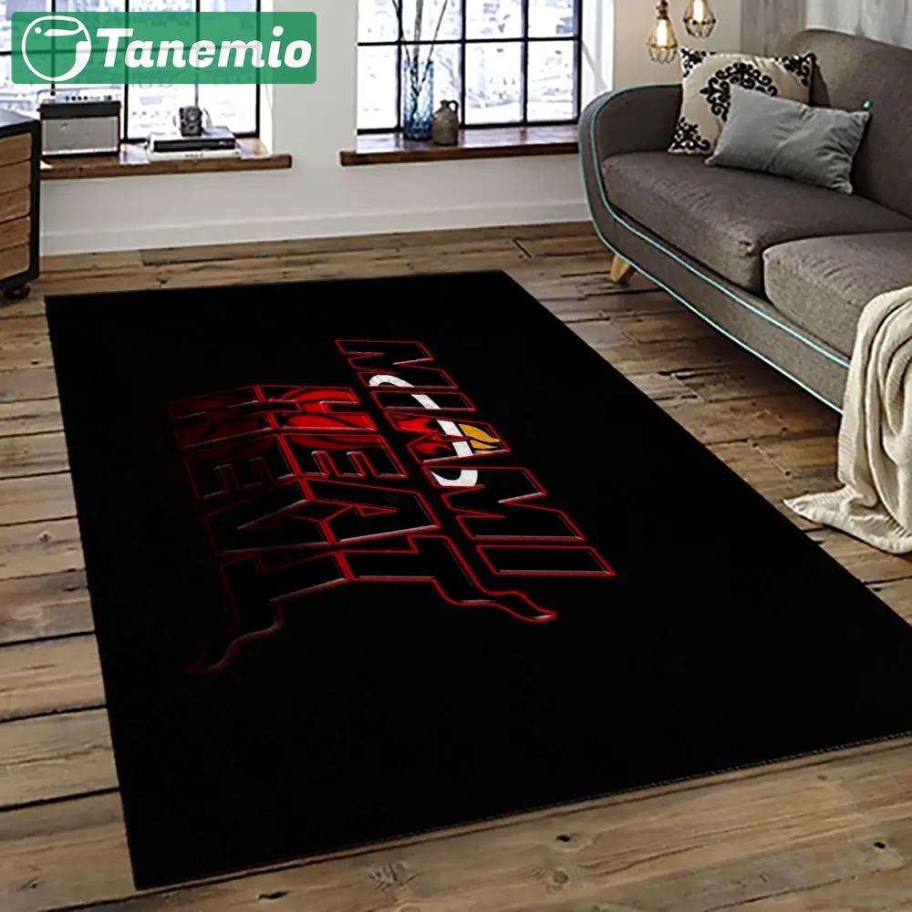 Nba miami heat basketball team logo sport carpet area rug home decor best gift for friends mh71 Rectangle Rug