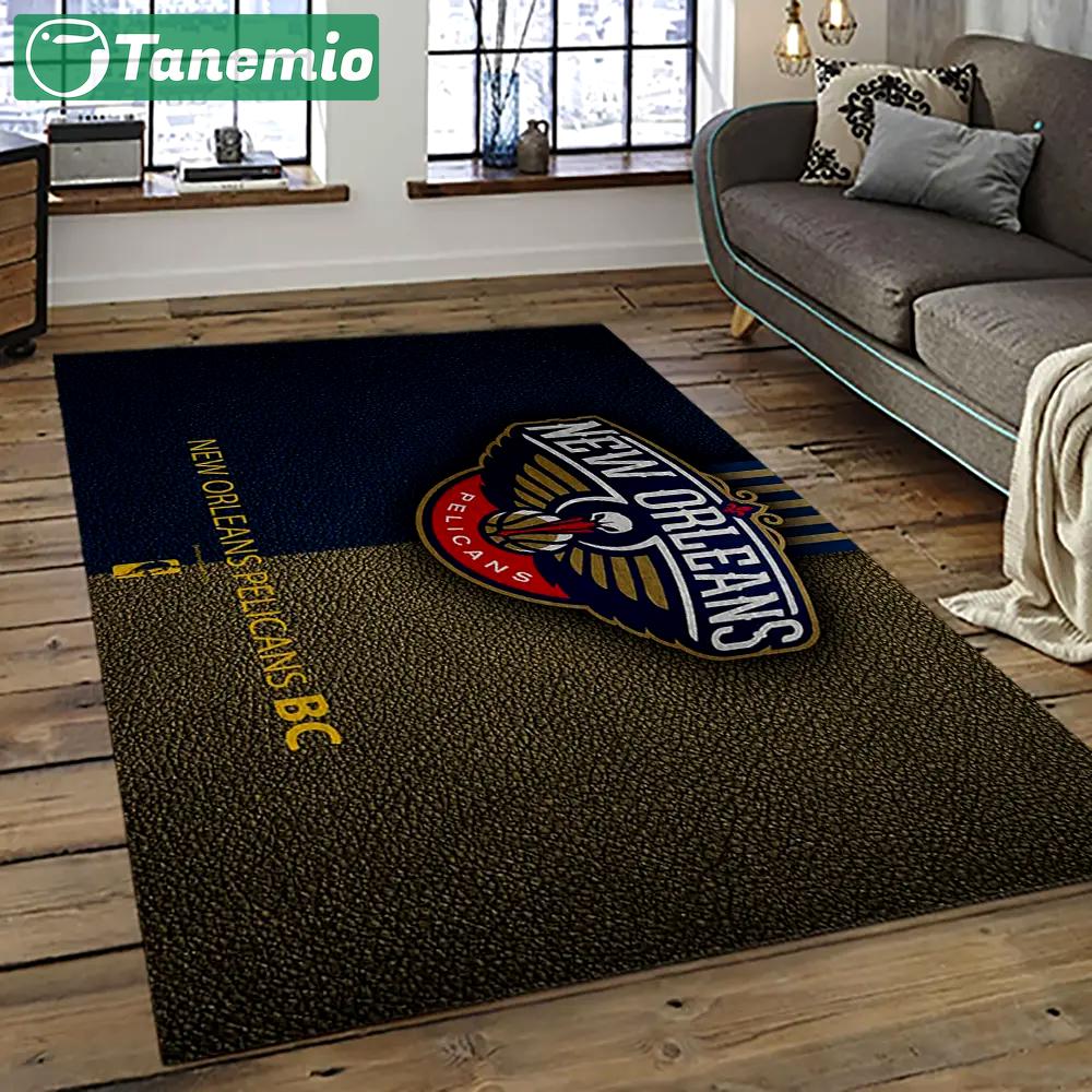 Nba new orleans pelicans basketball team logo sport carpet rectangle area rug for living room nop37 Rectangle Rug