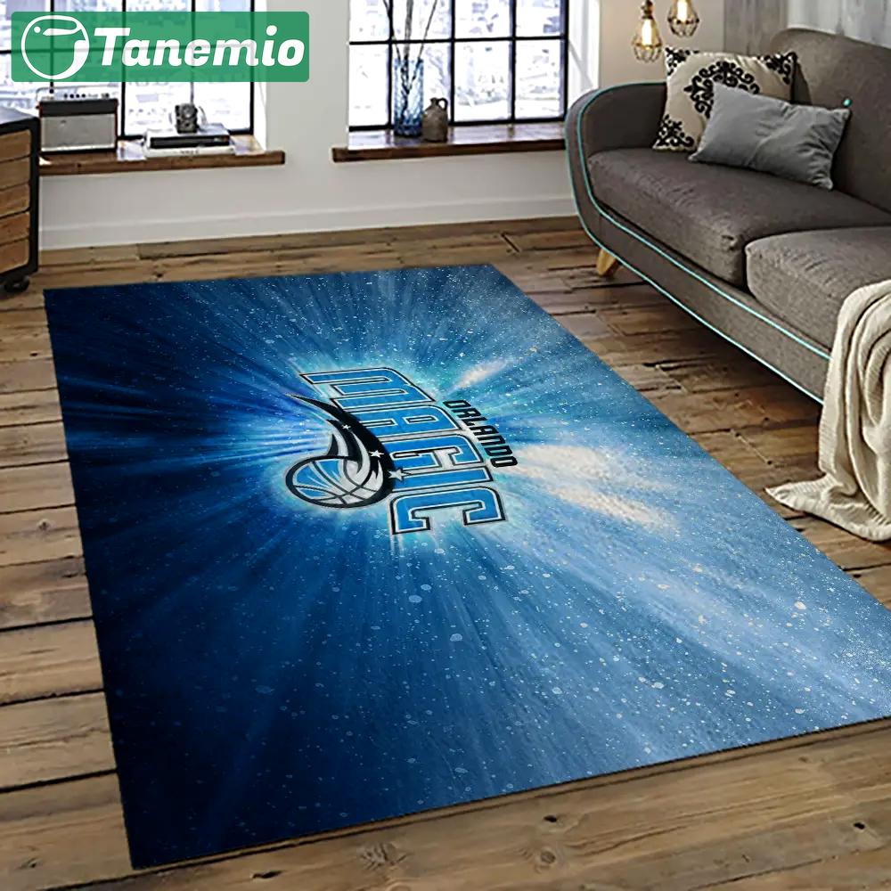 Nba orlando magic basketball team logo sport carpet rectangle area rug for living room olm18 Rectangle Rug