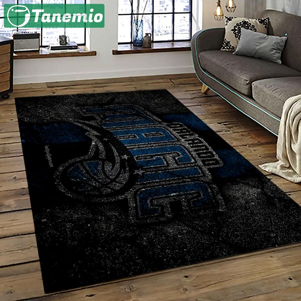 Nba orlando magic basketball team logo sport carpet rectangle area rug for living room olm22 Rectangle Rug
