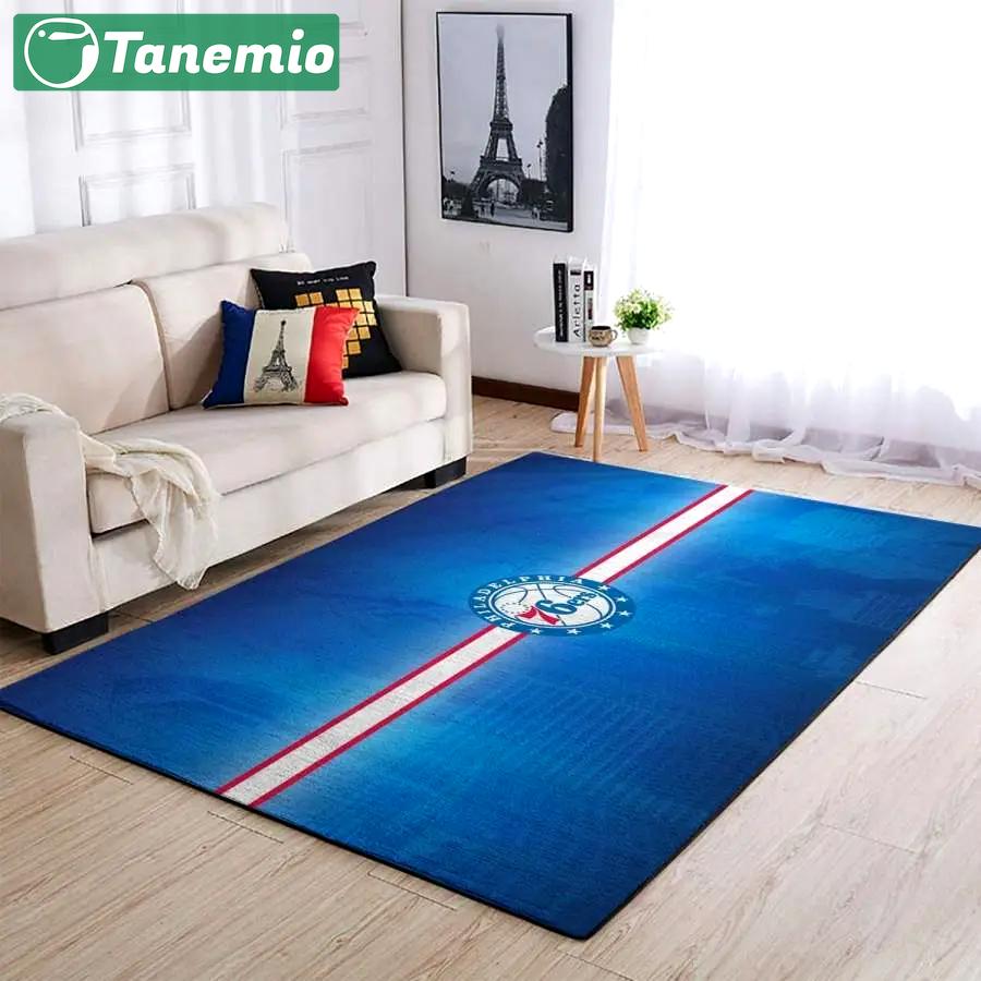 Nba philadelphia 76ers basketball area rug living room rug home decor 191221 Rectangle Rug
