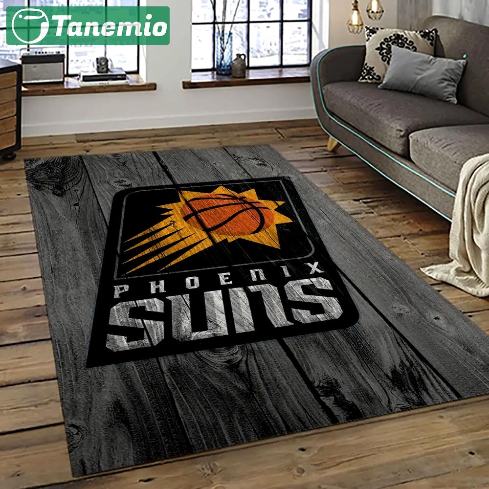 Nba phoenix suns basketball team logo sport carpet rectangle area rug for living room ps12 Rectangle Rug