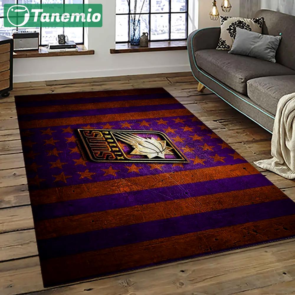 Nba phoenix suns basketball team logo sport carpet rectangle area rug for living room ps48 Rectangle Rug