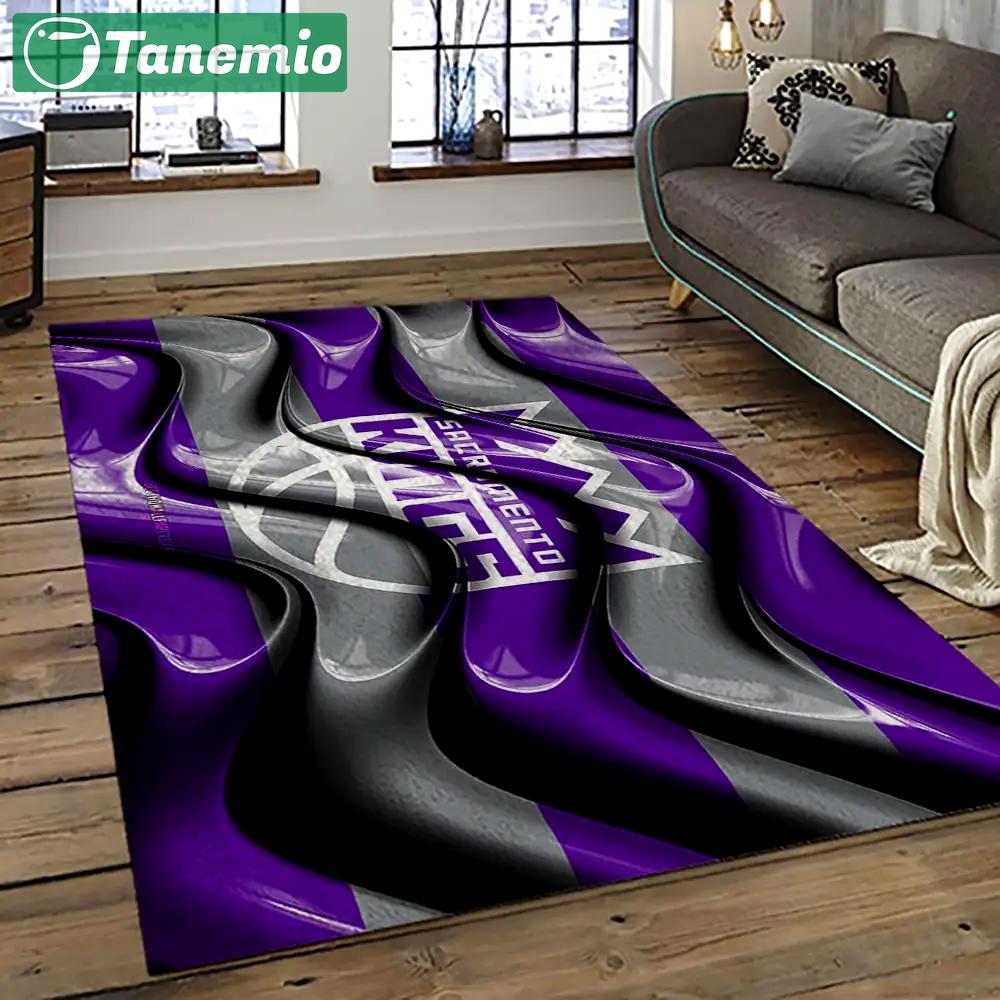 Nba sacramento kings basketball team logo sport carpet rectangle area rug for living room sck10 Rectangle Rug