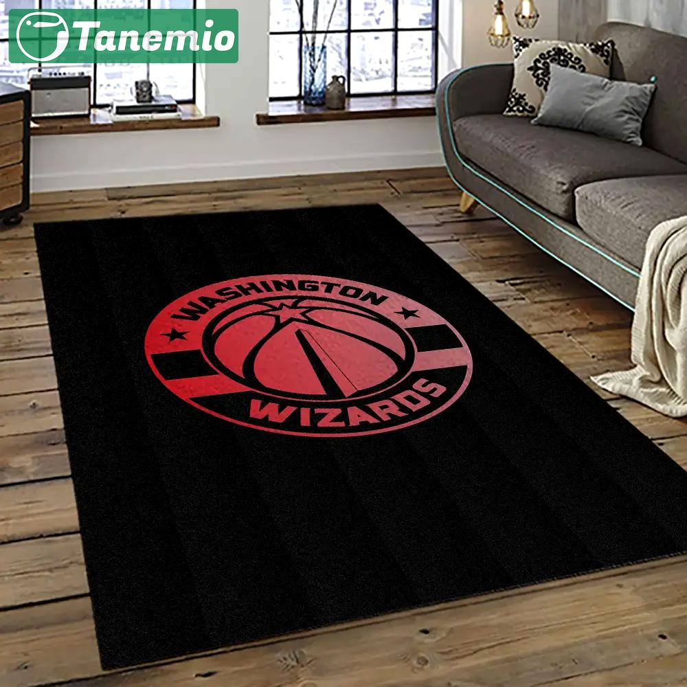 Nba washington wizards basketball team logo sport carpet rectangle area rug for living room wsw10 Rectangle Rug