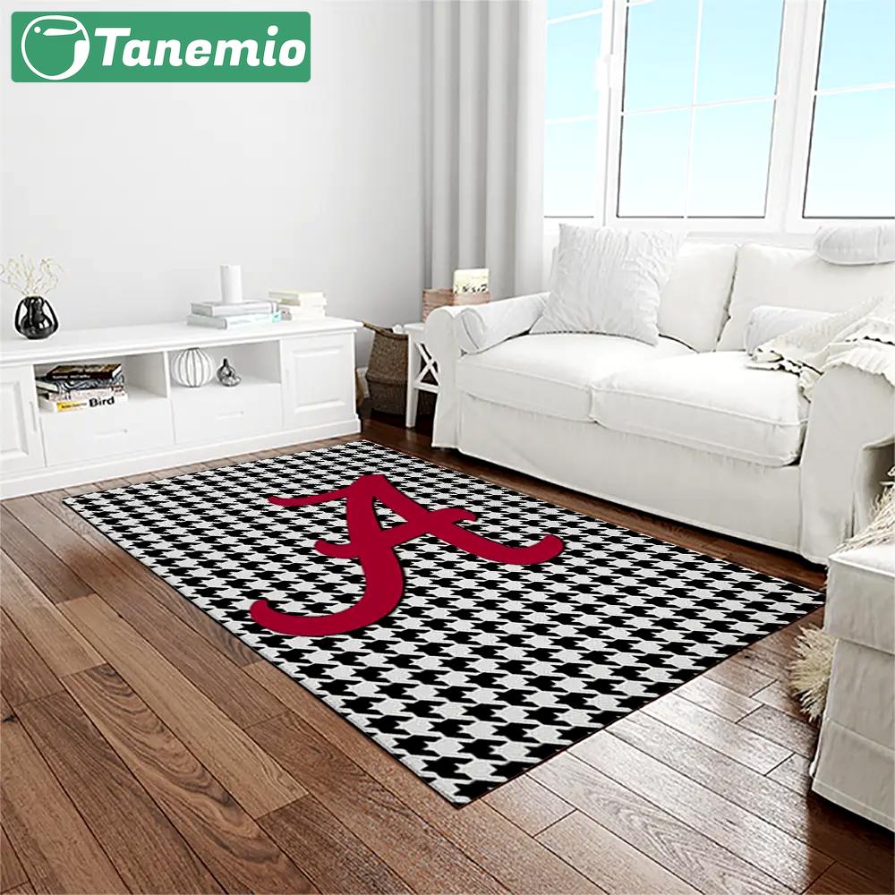 Ncaa alabama crimson tide college sport basketball and foolball team logo rectangle area rug act31 Rectangle Rug