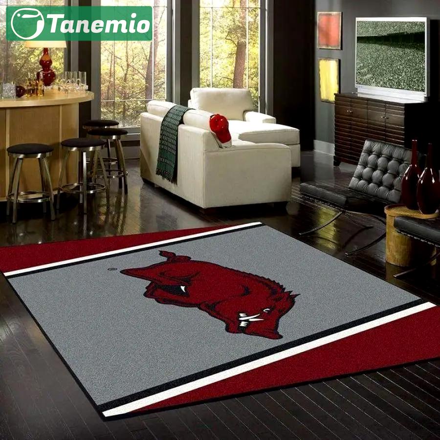 Ncaa arkansas razorbacks football area rug living room rug home decor 200305123 Rectangle Rug