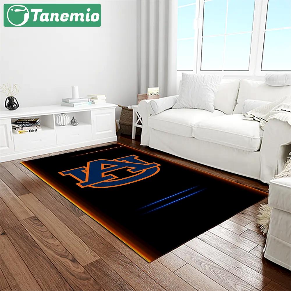 Ncaa auburn tigers college sport basketball and foolball team logo rectangle area rug ats08 Rectangle Rug