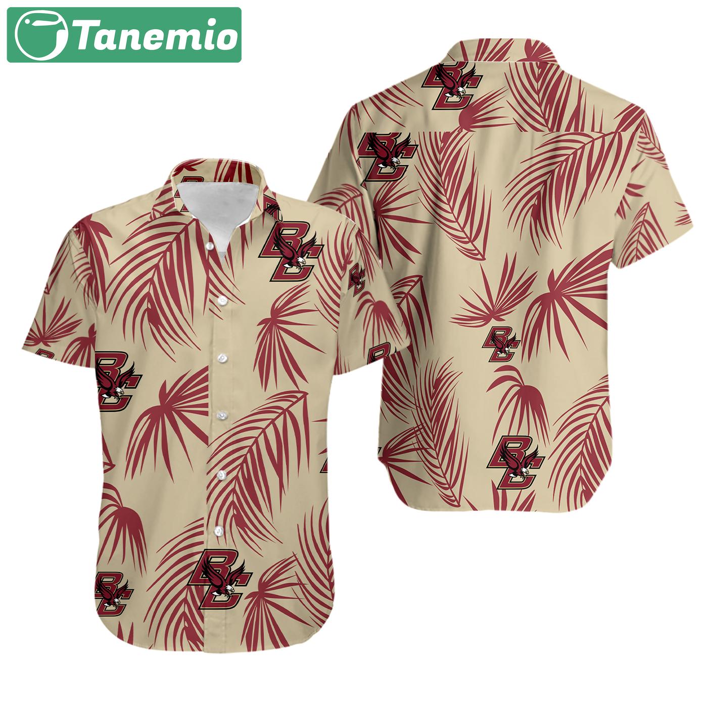 Ncaa boston college eagles tropical simple style hawaiian shirt Hawaii Shirt Shorts & Flip Flops