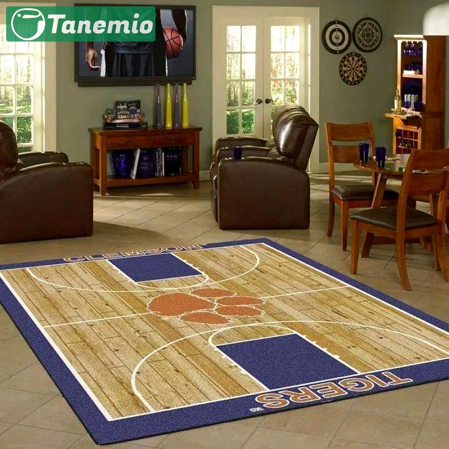 Ncaa clemson tigers living room carpet home rug regtangle carpet v8368 2 Rectangle Rug
