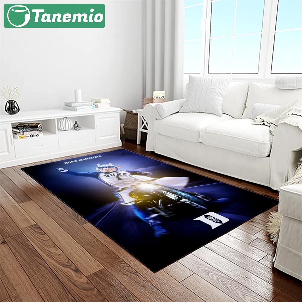 Ncaa duke blue devils college sport basketball and foolball team logo rectangle area rug dbs51 Rectangle Rug