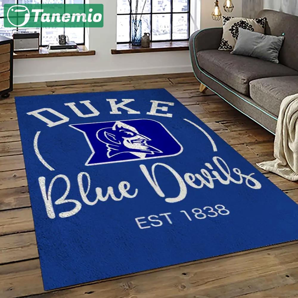 Ncaa duke blue devils football team logo sport carpet area rug home decor best gift for friends dkbd19 Rectangle Rug