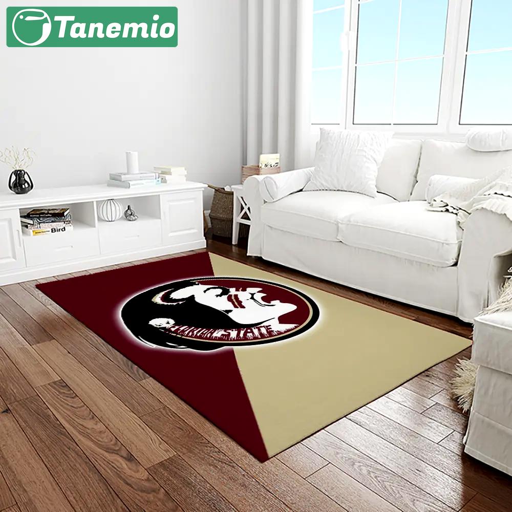 Ncaa florida state seminoles sport basketball and foolball team logo rectangle area rug fss15 Rectangle Rug
