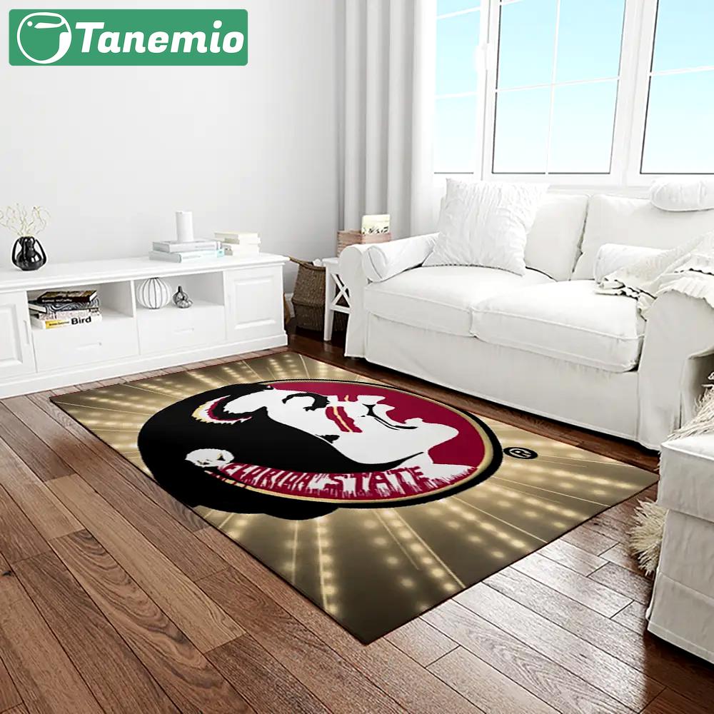 Ncaa florida state seminoles sport basketball and foolball team logo rectangle area rug fss45 Rectangle Rug