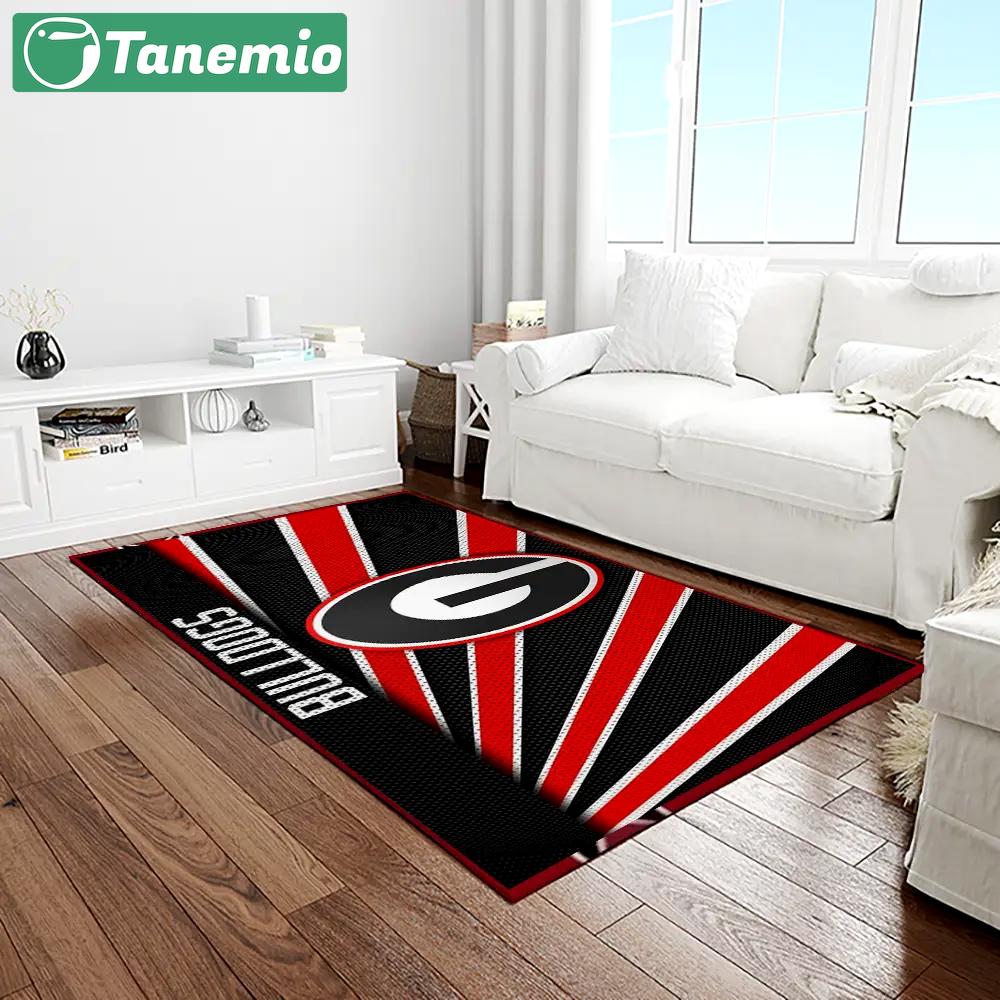 Ncaa georgia bulldogs college sport basketball and foolball team logo rectangle area rug gbs37 Rectangle Rug