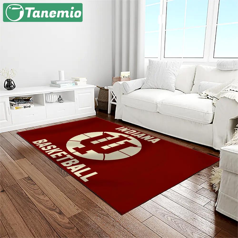Ncaa indiana hoosiers college sport basketball and foolball team logo rectangle area rug ihs11 Rectangle Rug