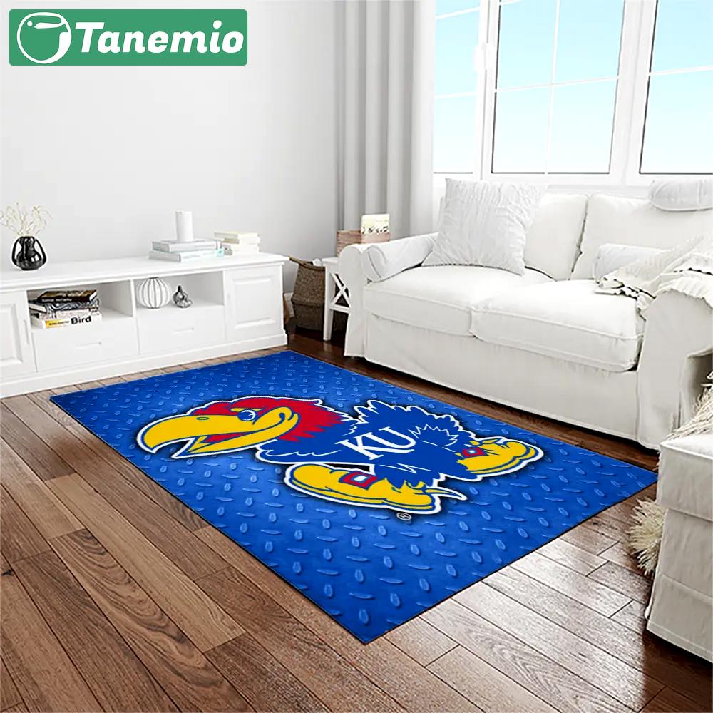 Ncaa kansas jayhawks basketball team logo rectangle area rug kj35 Rectangle Rug