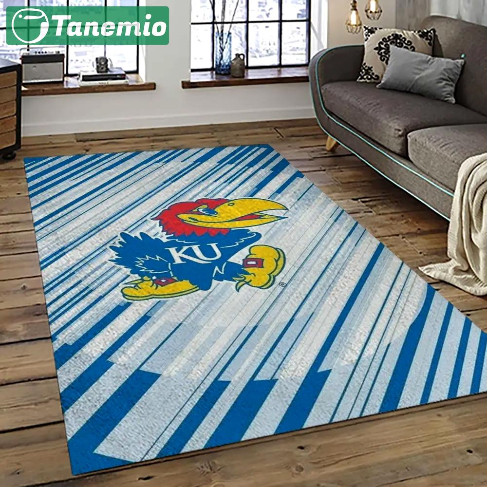 Ncaa kansas jayhawks football team logo sport carpet area rug home decor best gift for friends ksjk14 Rectangle Rug