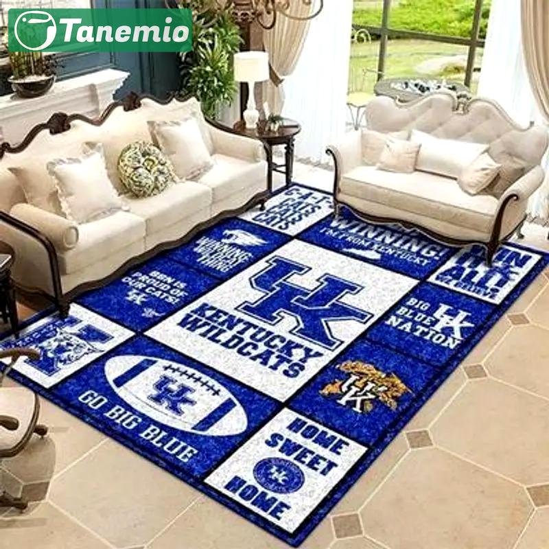 Ncaa kentucky wildcats area rug carpet living room rug regtangle carpet v8326 Rectangle Rug