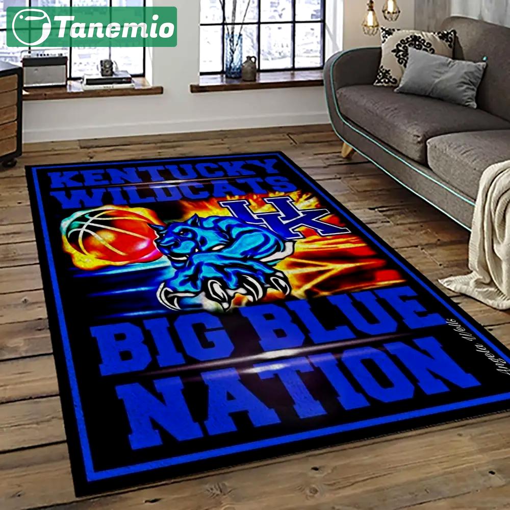 Ncaa kentucky wildcats football team logo sport carpet area rug home decor best gift for friends ktwc8 Rectangle Rug