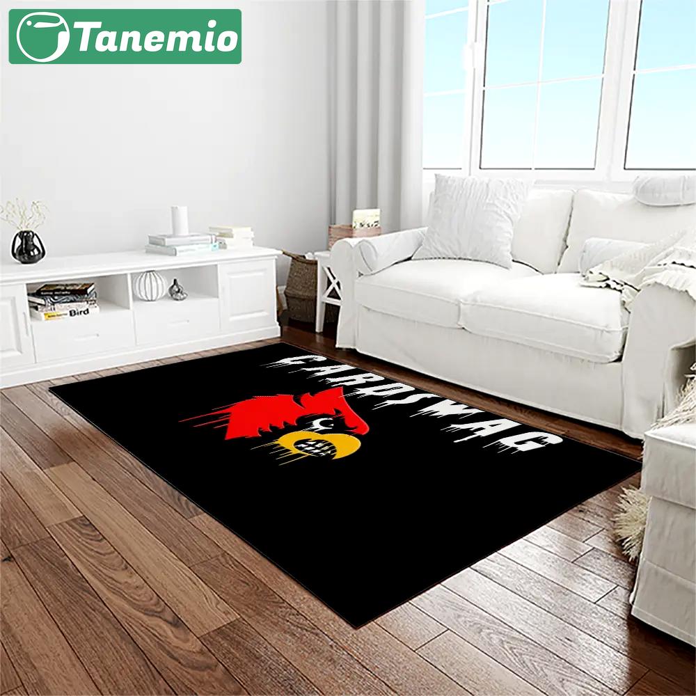 Ncaa louisville cardinals college sport basketball and foolball team logo rectangle area rug lics38 Rectangle Rug