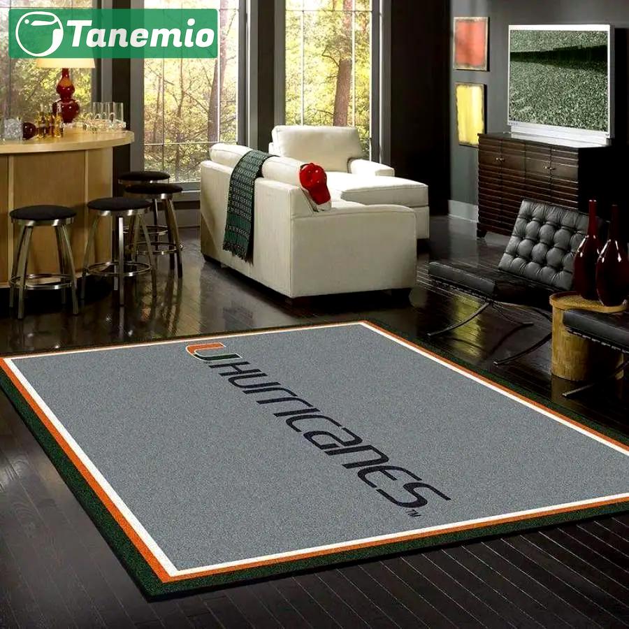 Ncaa miami (fl) hurricanes area rug living room rug home decor 1910291 4 Rectangle Rug