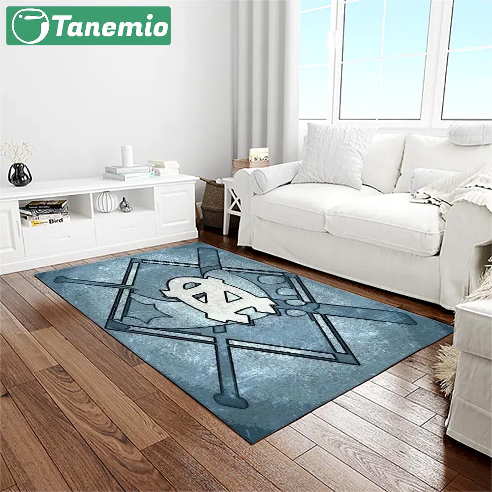 Ncaa north carolina tar heels college sport basketball and foolball team logo rectangle area rug ncth24 Rectangle Rug