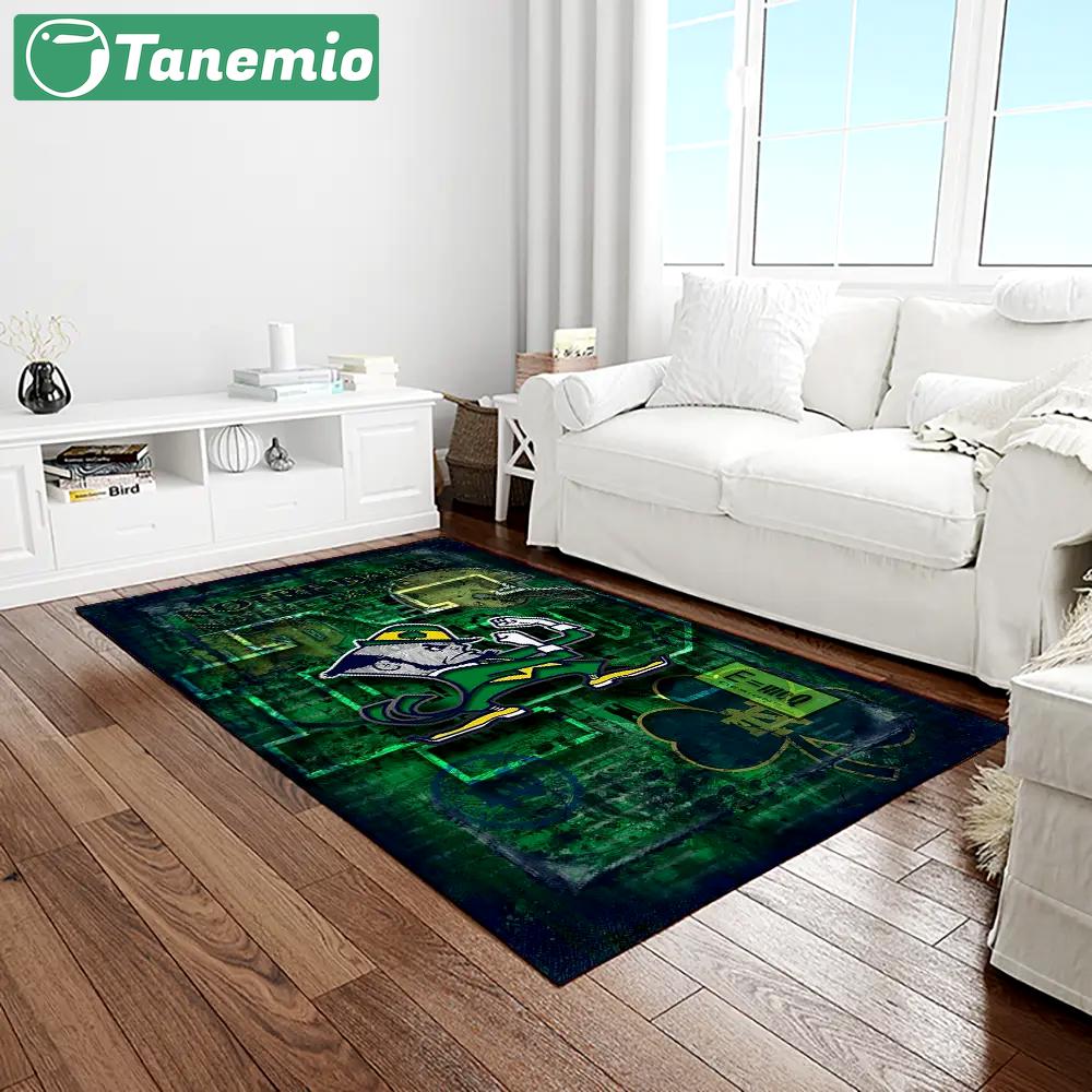 Ncaa notre dame fighting sport basketball and foolball team logo rectangle area rug ndf07 Rectangle Rug
