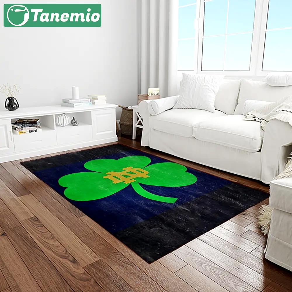 Ncaa notre dame fighting sport basketball and foolball team logo rectangle area rug ndf26 Rectangle Rug