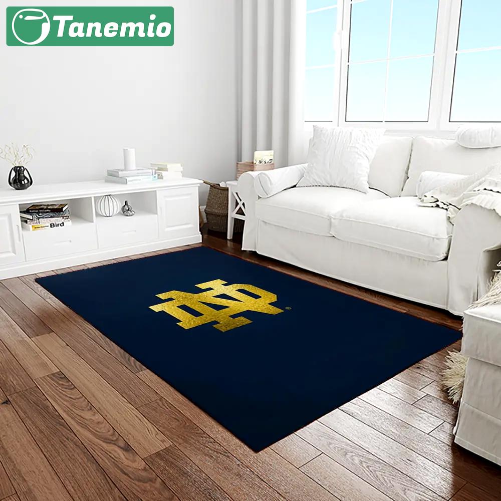 Ncaa notre dame fighting sport basketball and foolball team logo rectangle area rug ndf31 Rectangle Rug