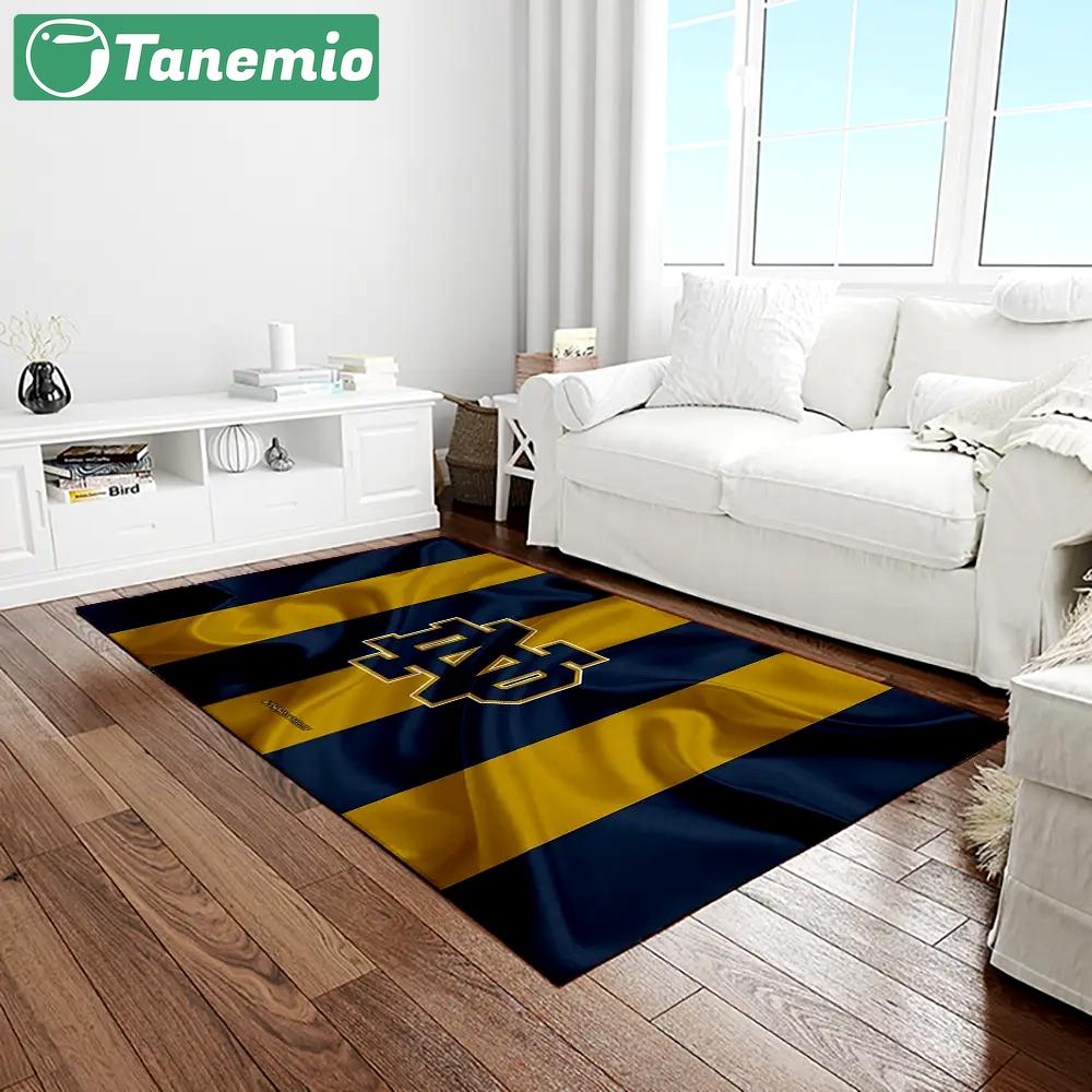 Ncaa notre dame fighting sport basketball and foolball team logo rectangle area rug ndf34 Rectangle Rug