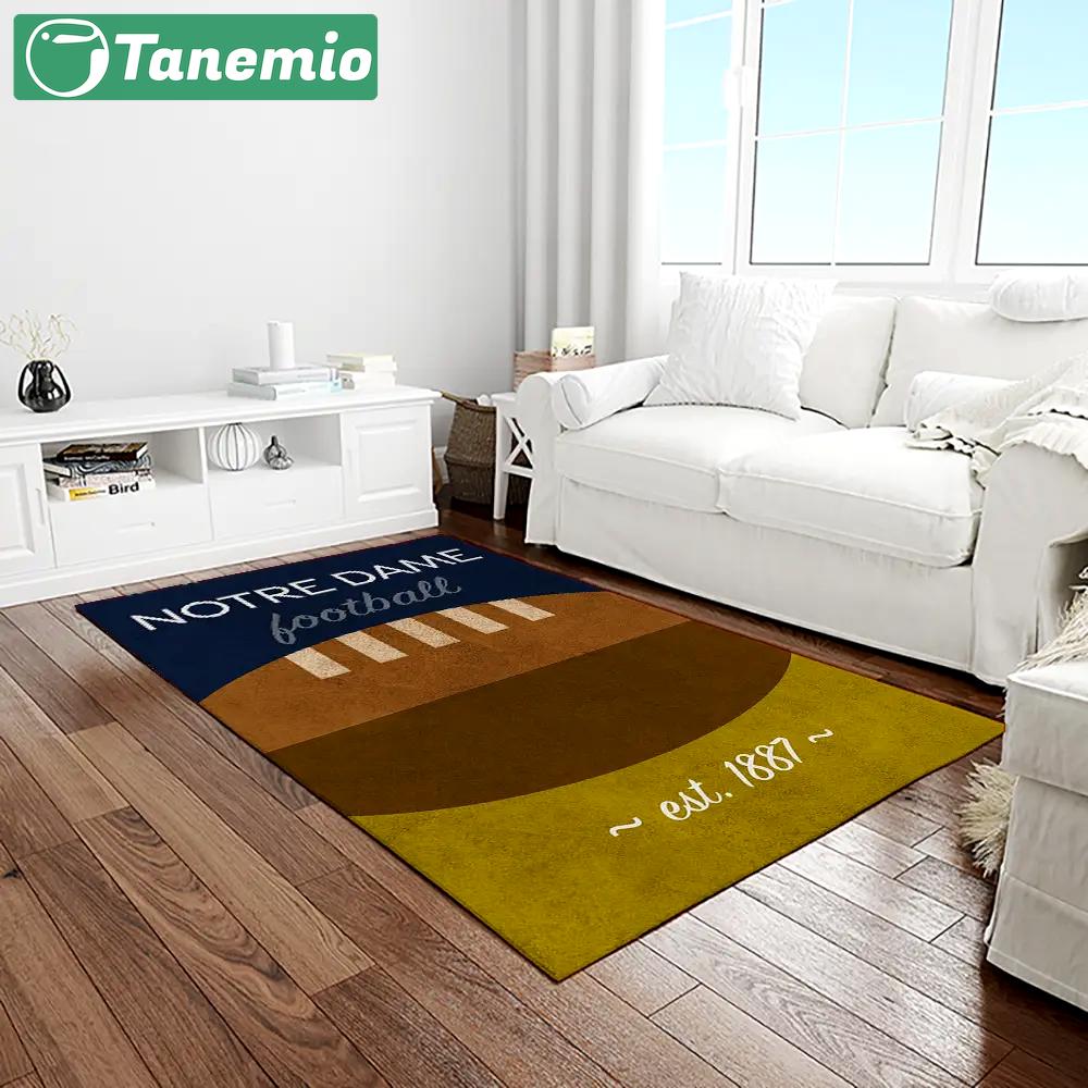 Ncaa notre dame fighting sport basketball and foolball team logo rectangle area rug ndf38 Rectangle Rug