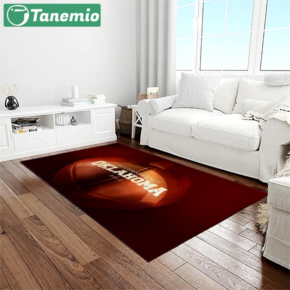 Ncaa oklahoma sooners sport basketball and foolball team logo rectangle area rug os72 Rectangle Rug