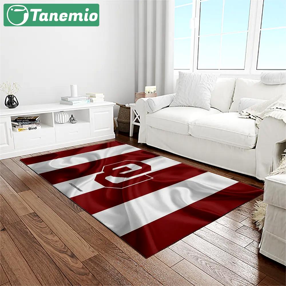 Ncaa oklahoma sooners sport basketball and foolball team logo rectangle area rug os91 Rectangle Rug