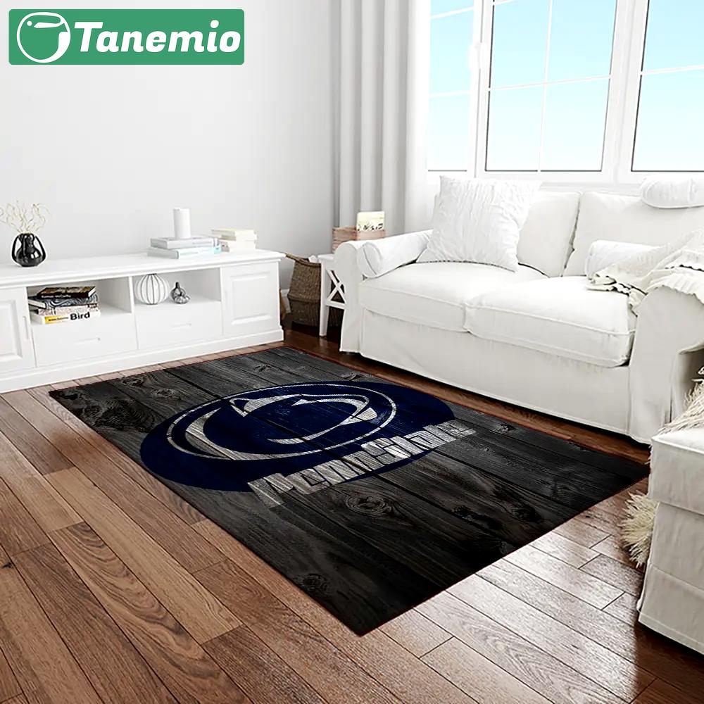 Ncaa penn state nittany lions college sport basketball and foolball team logo rectangle area rug psnl03 Rectangle Rug