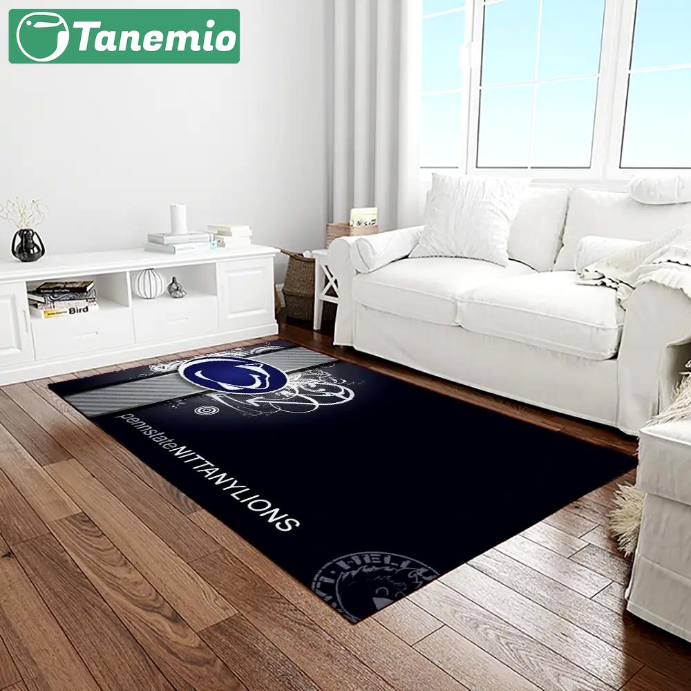 Ncaa penn state nittany lions college sport basketball and foolball team logo rectangle area rug psnl36 Rectangle Rug