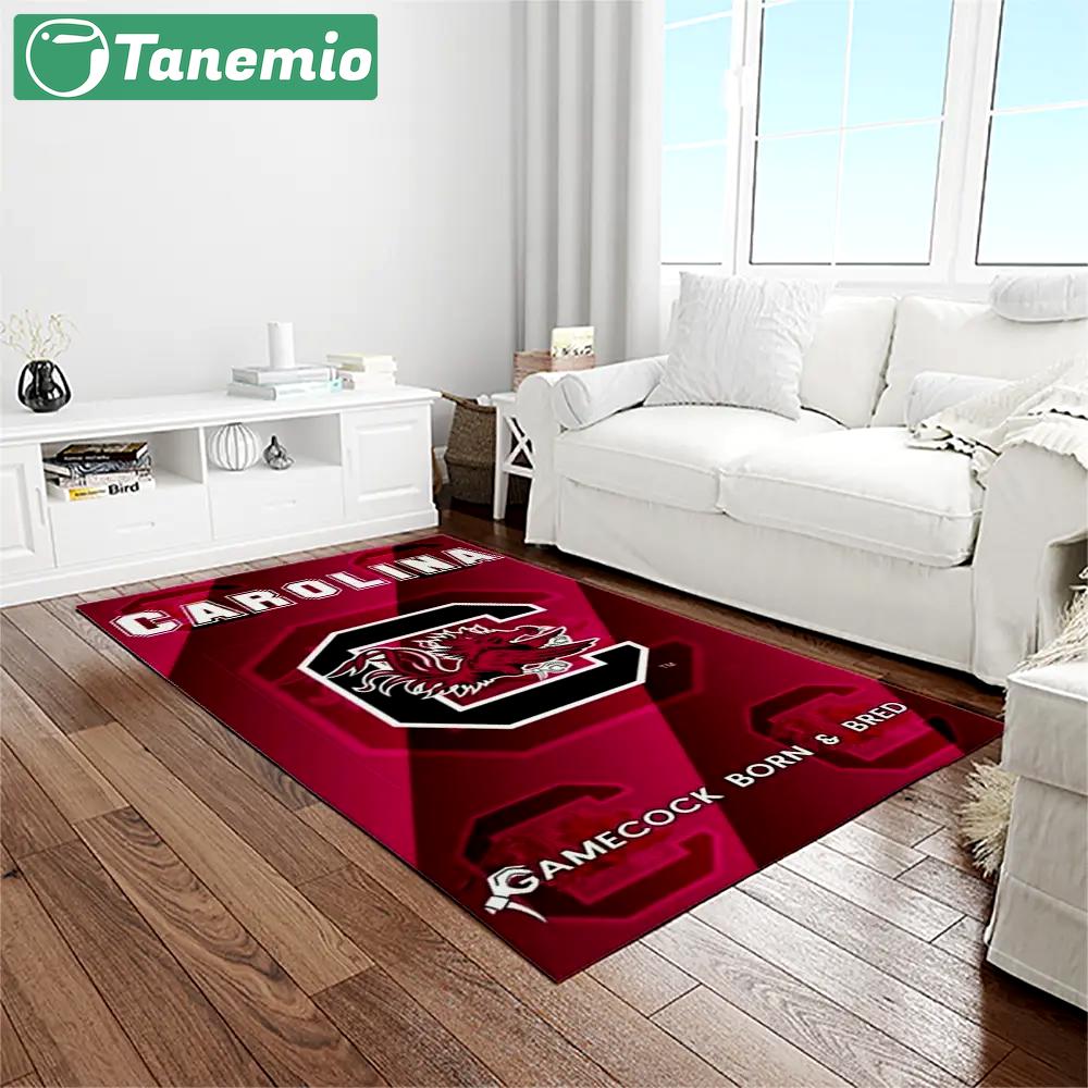 Ncaa south carolina gamecocks college sport basketball and foolball team logo rectangle area rug scg13 Rectangle Rug