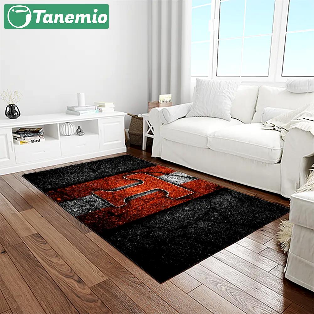 Ncaa tennessee volunteers college sport basketball and foolball team logo rectangle area rug tvs03 Rectangle Rug