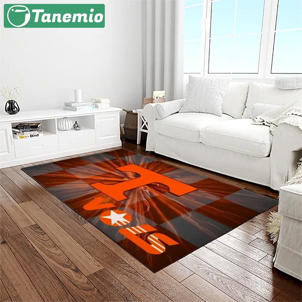 Ncaa tennessee volunteers college sport basketball and foolball team logo rectangle area rug tvs67 Rectangle Rug