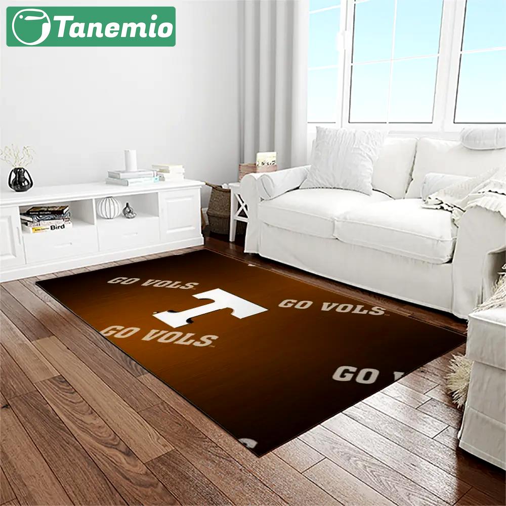 Ncaa tennessee volunteers college sport basketball and foolball team logo rectangle area rug tvs68 Rectangle Rug
