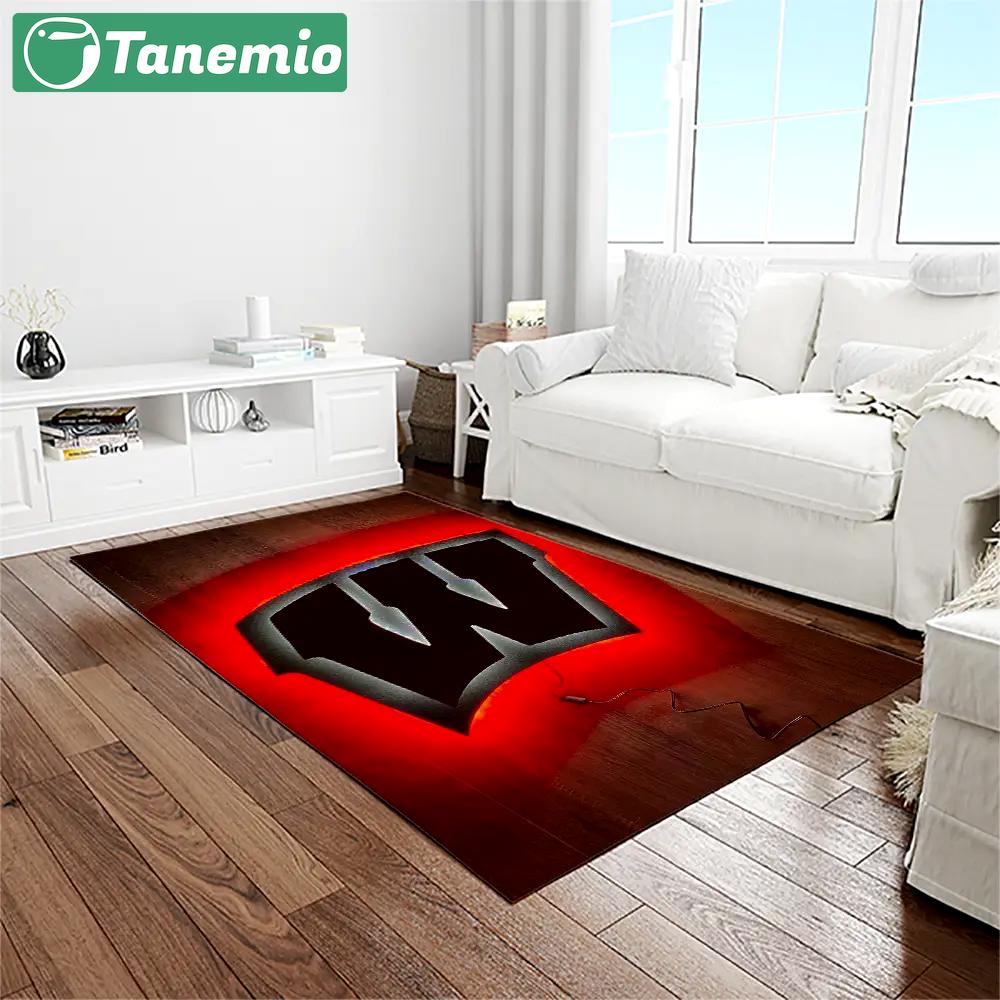 Ncaa wisconsin badgers college sport basketball and foolball team logo rectangle area rug wb06 Rectangle Rug