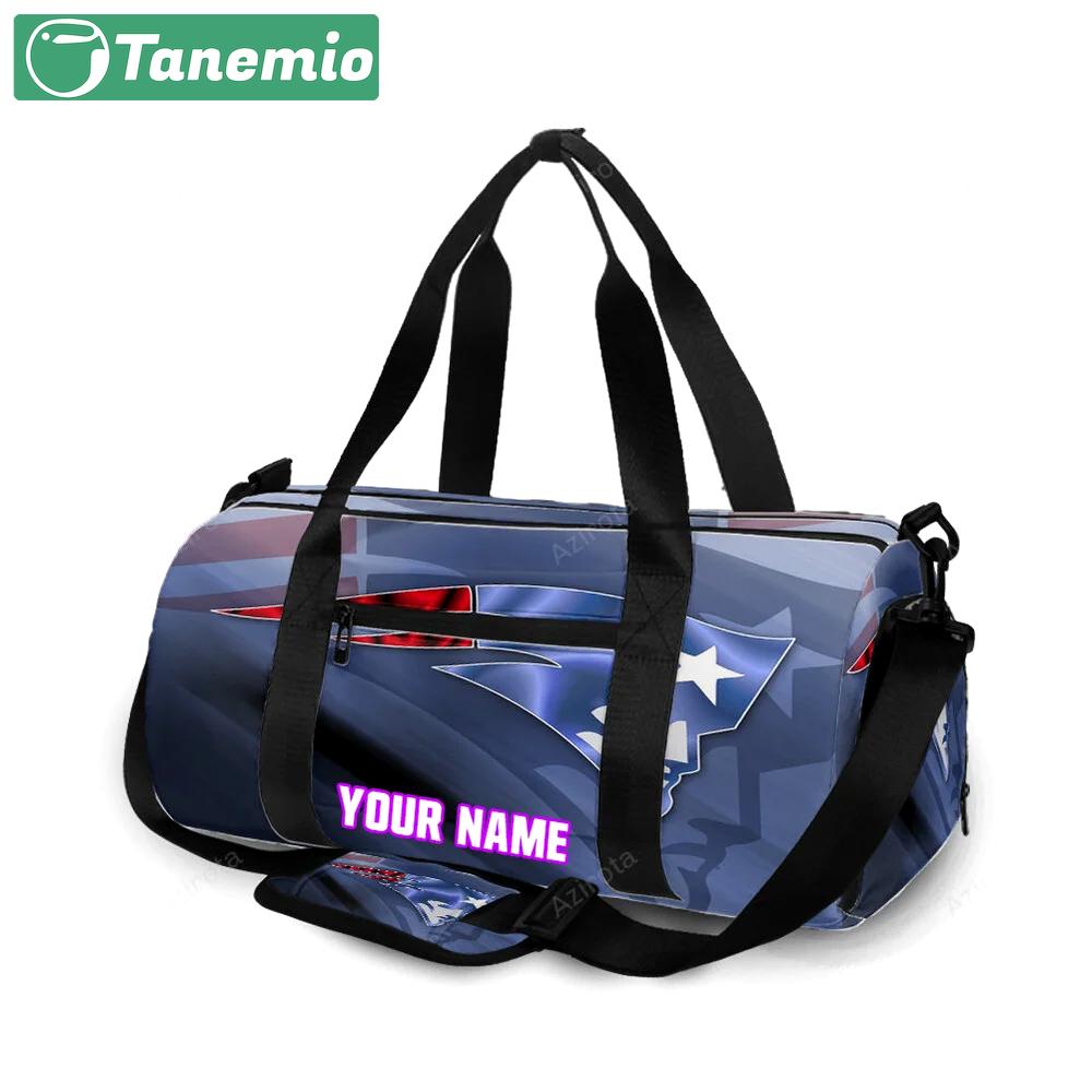 New england patriots shadow blue personalized name travel bag gym bag 2009 Travel Bag