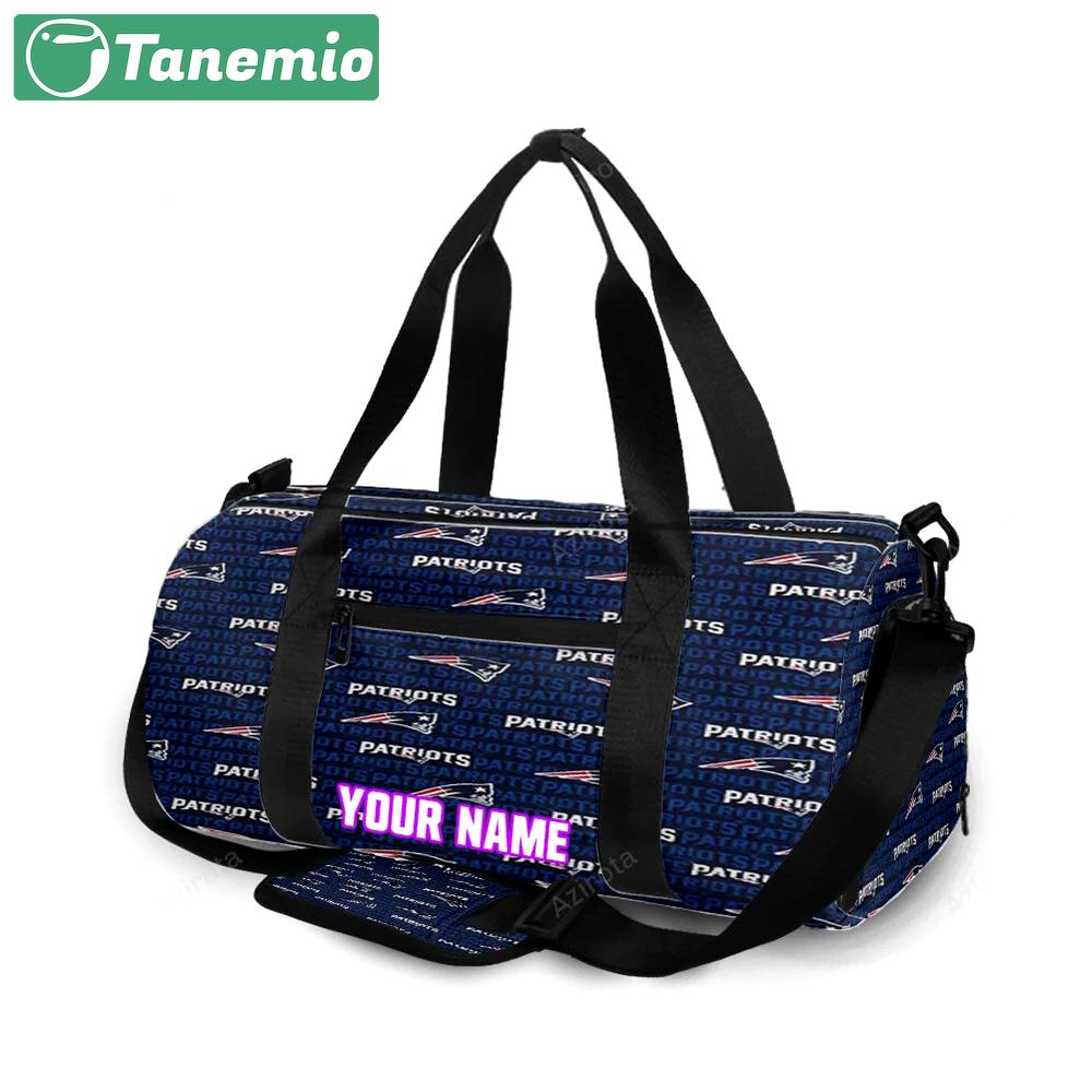 New england patriots10 personalized name travel bag gym bag 538 Travel Bag