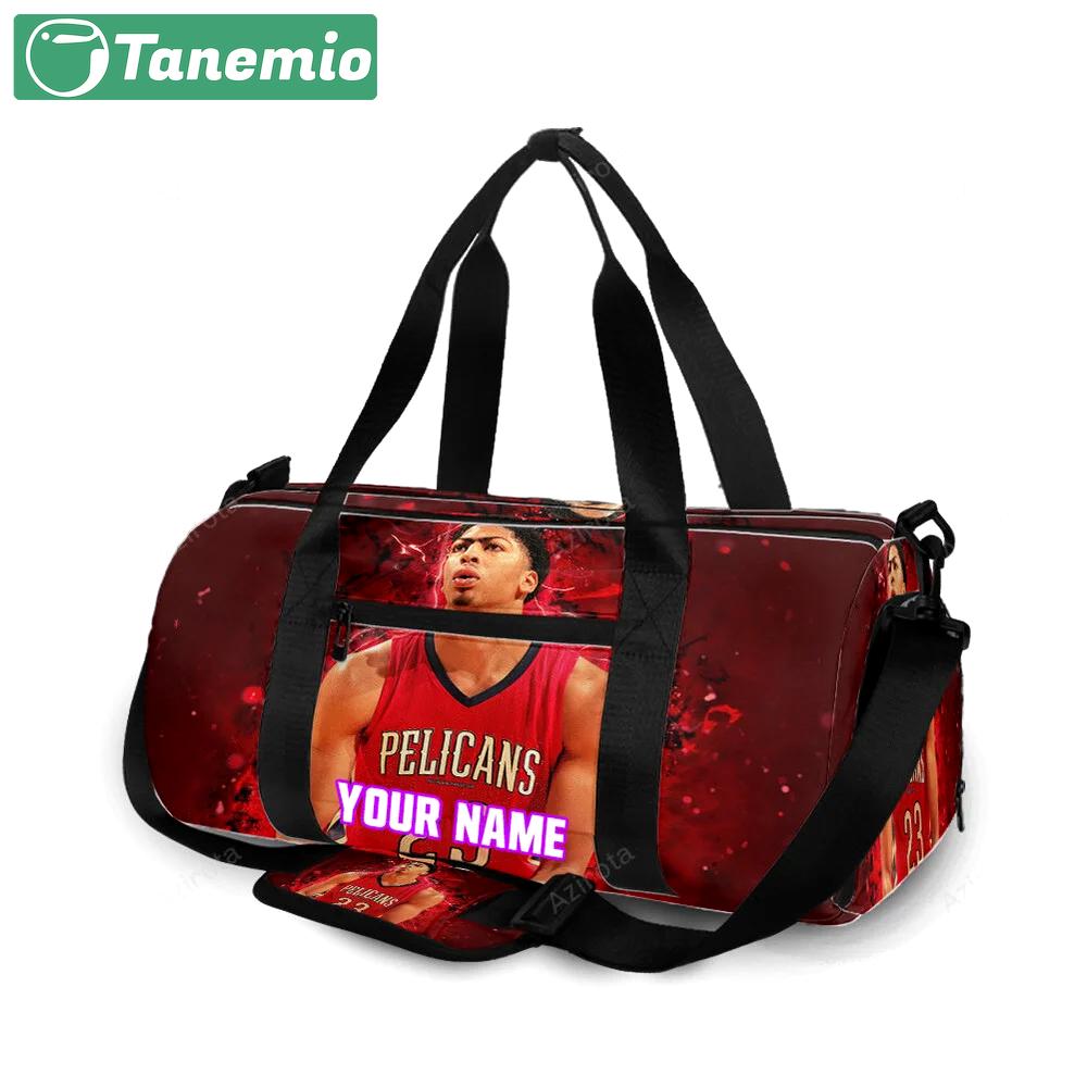 New orleans pelicans 23 anthony david v27 personalized name travel bag gym bag 1316 Travel Bag