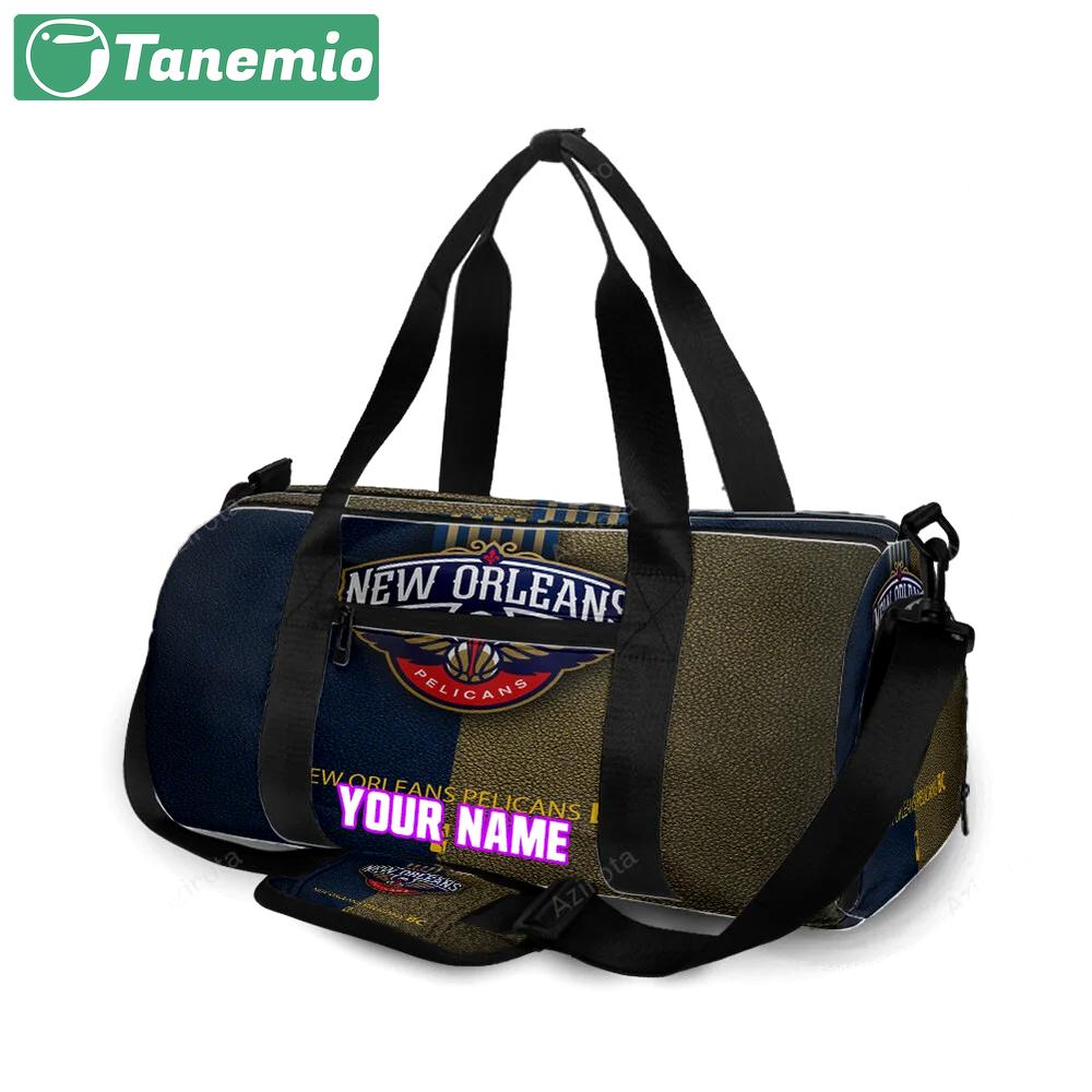 New orleans pelicans emblem v10 personalized name travel bag gym bag 507 Travel Bag
