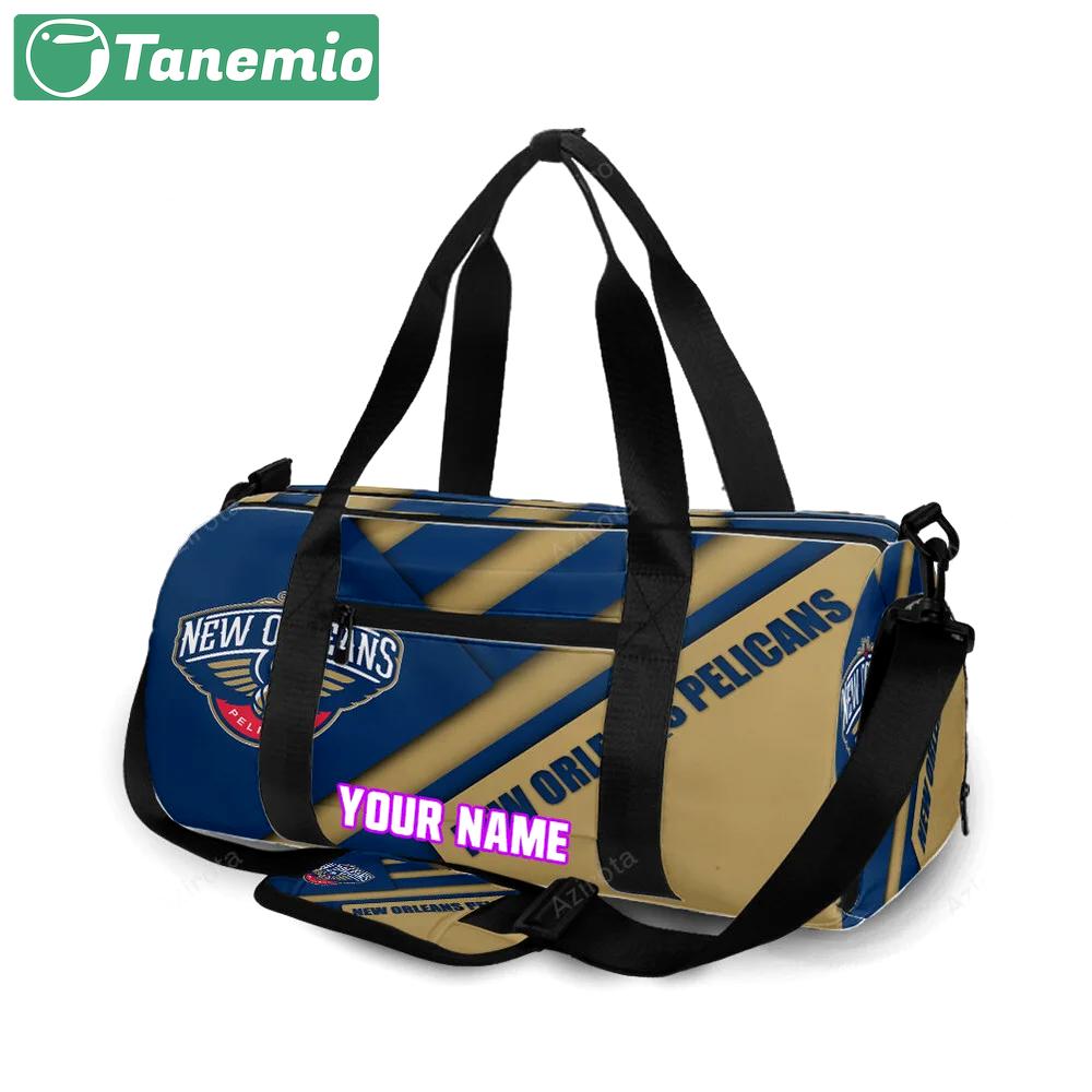 New orleans pelicans emblem v17 personalized name travel bag gym bag 1336 Travel Bag